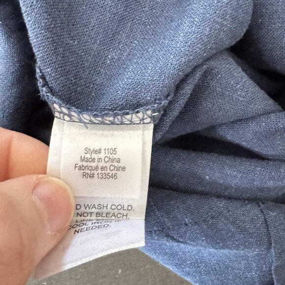 Crosby Linen Blend Wide Leg Pant Blue Sailor Stripe Nautical Beach Resort Preppy - Picture 8 of 11